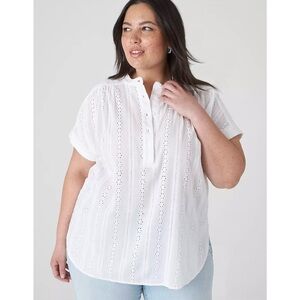 White Eyelet Women's Top